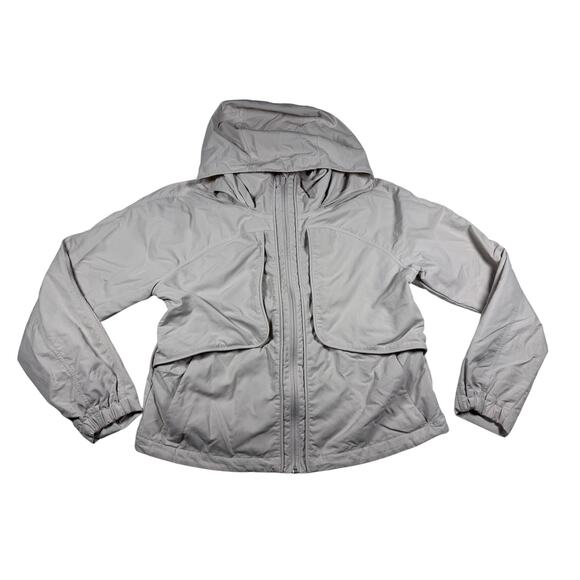 lululemon athletica Jackets & Blazers - Lululemon Womens Beige Hooded Utility Windbreaker Jacket Lightweight